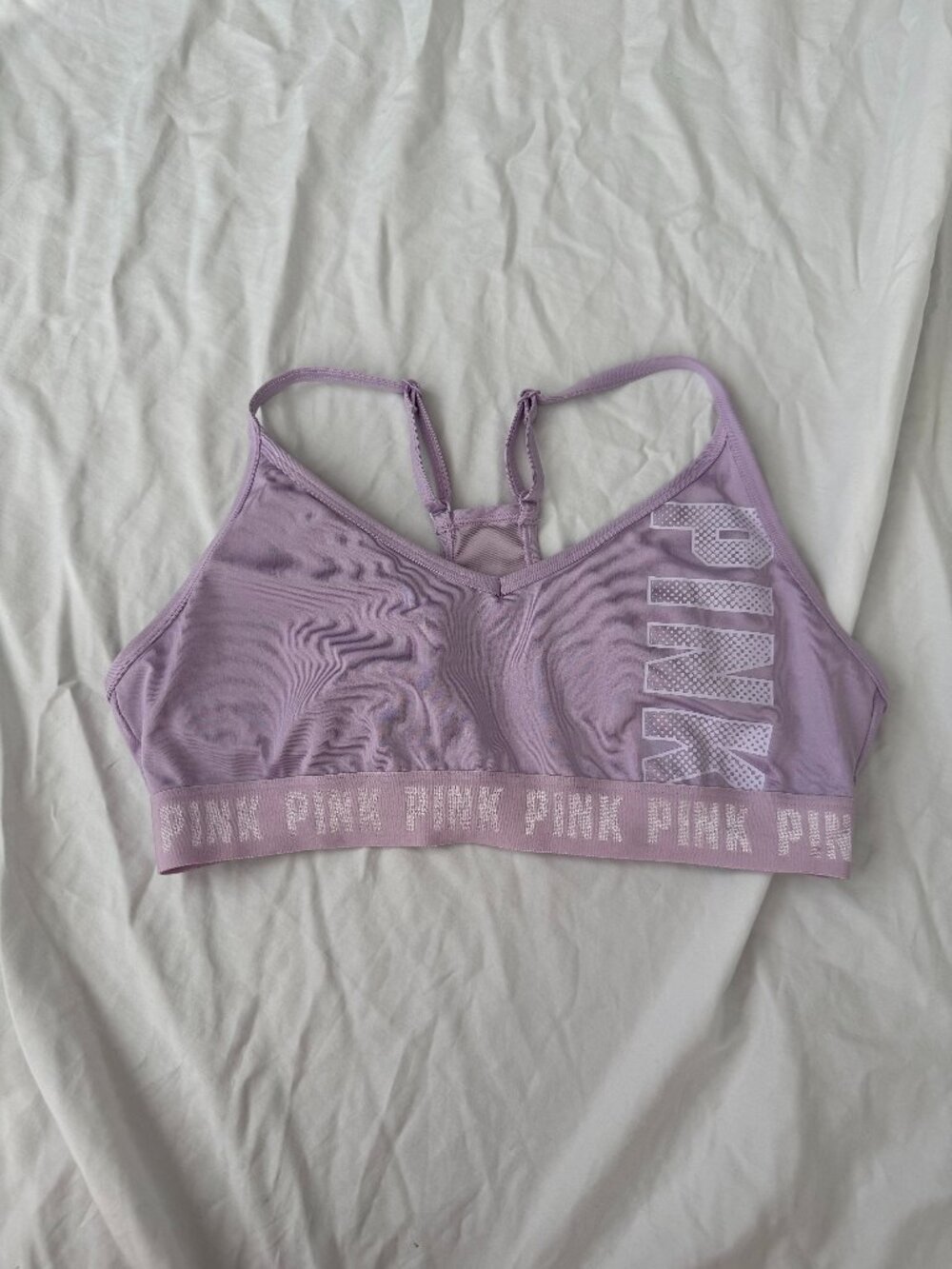Victoria's Secret PINK Purple Sports Bra Gym Workout Lightly Lined